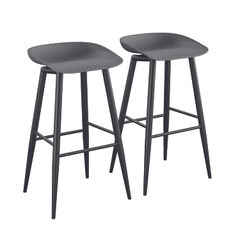 View more details about NG Riley Bar Stools Charcoal (Pack of 2)