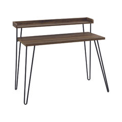 View more details about Haven Retro Desk with Riser Walnut