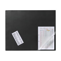 View more details about Durable 650 x 520mm Black Desk Mat with Transparent Overlay
