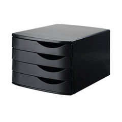 View more details about Jalema Black Desktop 4 Drawer Set - 2686374299