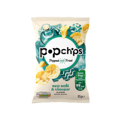 View more details about Popchips Crisps Salt and Vinegar Sharing Bag 85g (Pack of 8)