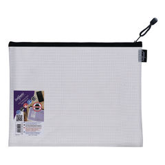 View more details about Snopake Eva Foolscap Mesh Zippa Bag Black (Pack of 3)