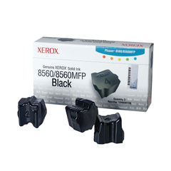 View more details about Xerox 8560 Black Phaser Solid Ink (Pack of 3) - 108R00726