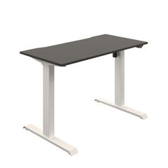 View more details about Okoform Single Motor Sit/Stand Heated Desk 1200x600x734-1234mm Black/White