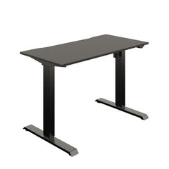 View more details about Okoform Single Motor Sit/Stand Heated Desk 1200x600x734-1234mm Black/Black