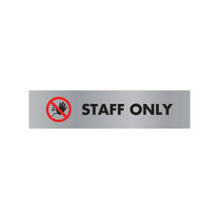 View more details about Staff Only 190 x 45mm Aluminium Acrylic Sign