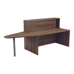 View more details about Jemini 1600x800mm Dark Walnut Reception Unit with Extension