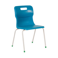 View more details about Titan 350mm Blue 4-Leg Chair