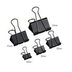 H&S 10 Binder Clips 51mm Large Paper Clamps Foldback Clip Black - Binder  Clip - Paper Clip - Stationary Clips - Paper Binder Clip - Clip Clamp 