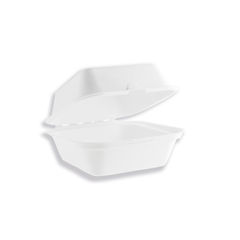 View more details about Vegware Bagasse Takeaway Boxes 6 inch White (Pack of 500)