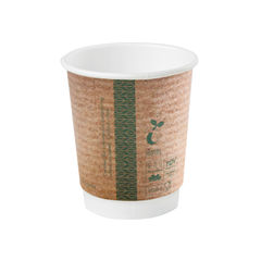 View more details about Vegware Cup 8oz Double Wall Kraft Brown (Pack of 500)