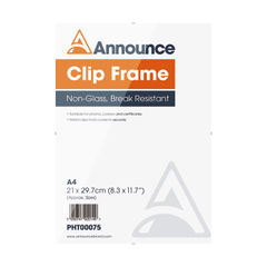 View more details about Announce A4 Metal Clip Frame