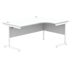 View more details about Astin Radial Right Hand SU Cantilever Desk 1600x1200x730mm Arctic White/Arctic W