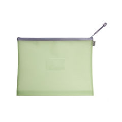 View more details about Snokpake EVA Mesh High Capacity Zippa Bag Foolscap Pastel Green (Pack of 3)