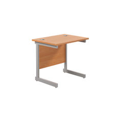 View more details about Jemini 800x600mm Beech/Silver Single Rectangular Desk