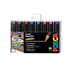 View more details about Posca uni Posca PC-8K Paintmarker Chisel Assorted (Pack of 8)