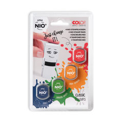 View more details about Colop Little Nio Stamp Pads Assorted Classic Colours (Pack of 4)