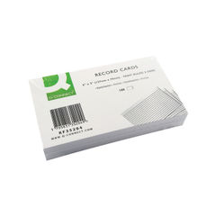 View more details about Q-Connect Record Card 127x76mm Ruled Feint White (Pack of 100)
