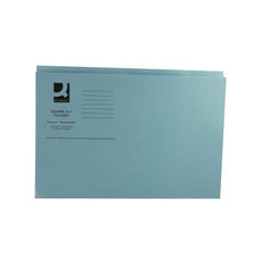 View more details about Q-Connect Square Cut Folder Mediumweight 250gsm Foolscap Blue (Pack of 100)