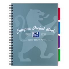 View more details about Oxford Campus Project Book 200 pages Wirebound Card Cover Metallic Blue