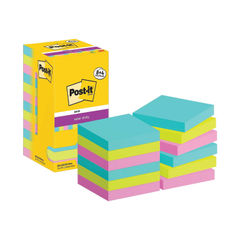 View more details about Post-it Super Sticky Notes Cosmic 76x76mm 90 (Pack of 8/4FOC)