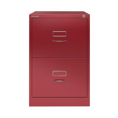 View more details about Bisley H710mm Cardinal Red 2-Drawer Steel Filing Cabinet Foolscap