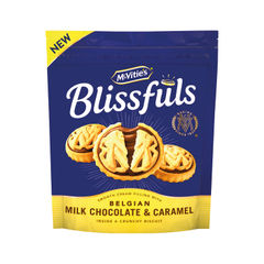 View more details about McVities Blissfuls Milk Chocolate and Caramel Biscuits 172g