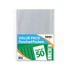 View more details about A4 30 Micron Punched Pockets (Pack of 500)