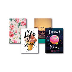 View more details about A5 Fashion Assorted Feint Ruled Casebound Notebooks (Pack of 5)