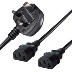 View more details about Connekt Gear 2.5m Mains Splitter Cable Plug to 2 C13 Sockets