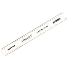 View more details about Q-Connect 30cm Clear Shatterproof Ruler