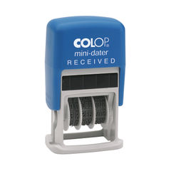 View more details about COLOP Self Inking Mini Text and Date Stamp RECEIVED