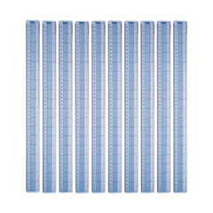 View more details about Helix Shatter Resistant Ruler Gridded 45cm Blue (Pack of 10)