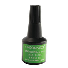 View more details about Q-Connect 28ml Black Endorsing Ink (Pack of 10)