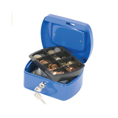 View more details about Q-Connect Cash Box 6 Inch Blue