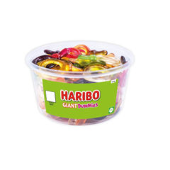 View more details about Haribo Giant Dummies Sweets Drum 816g