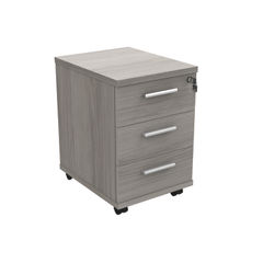 View more details about Astin 3 Drawer Mobile Under Desk Pedestal 480x610x580mm Grey Oak