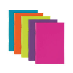 View more details about Polypropylene Covered Notebooks A5 40 Sheets Assorted (Pack of 10)