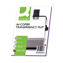 View more details about Q-Connect A4 Copier Transparency Film (Pack of 50)