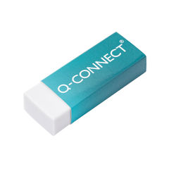 View more details about Q-Connect Plastic Eraser White (Pack of 20)