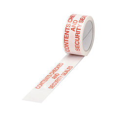 View more details about Contents Checked Red/White Security Tape (Pack of 6)