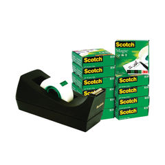 View more details about Scotch Magic Tape 810 19mm x 33m (Pack of 12) with Free Dispenser