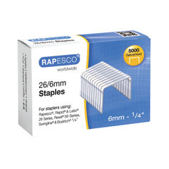 View more details about Rapesco 26/6mm Staples (Pack of 5000)