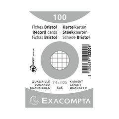 View more details about Exacompta Record Card 74x105mm Square White x40 (Pack of 4000)