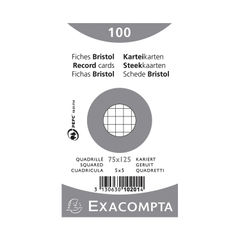 View more details about Exacompta Record Cards 75x125mm Square White x20 (Pack of 2000)