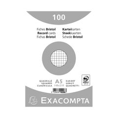 View more details about Exacompta Record Card 148x210mm Square White x10 (Pack of 1000)