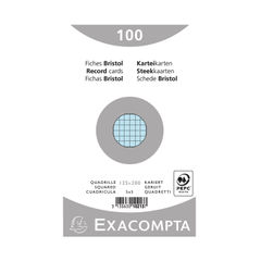 View more details about Exacompta Record Cards 125x200mm Square Blue x12 (Pack of 1200)