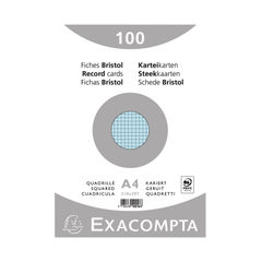 View more details about Exacompta Record Cards 210x297mm Square Blue x10 (Pack of 1000)