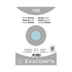 View more details about Exacompta Record Cards 148x210mm Square Blue x10 (Pack of 1000)
