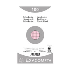 View more details about Exacompta Record Cards 125x200mm Square Pink x12 (Pack of 1200)
